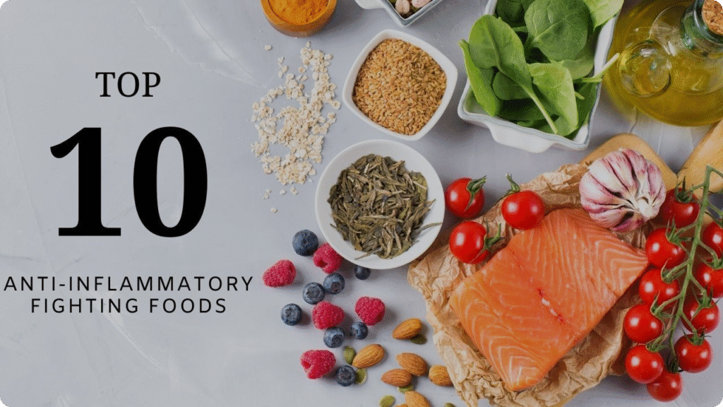 Top anti-inflammatory foods rich in antioxidants like turmeric, avocado, and nuts