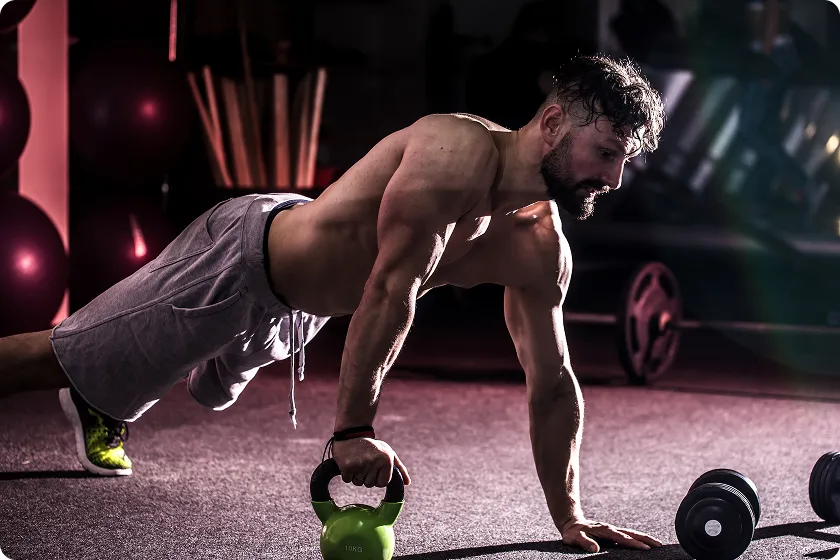 Daily exercise routine promoting health with home and gym workouts