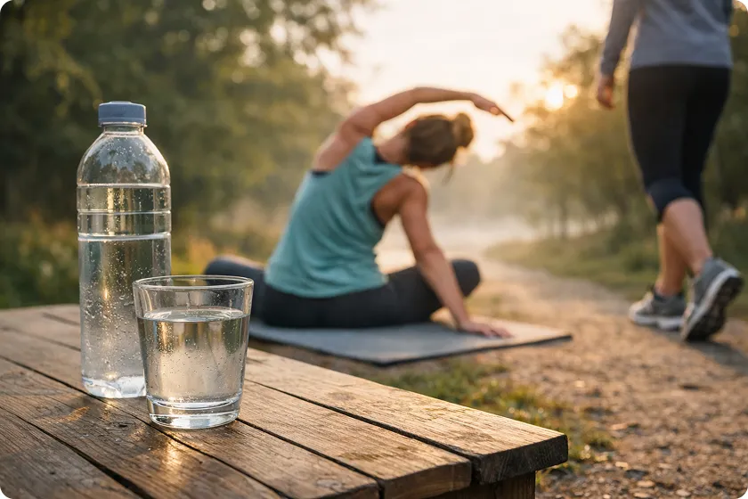 Staying hydrated with water is essential for detox and colon health.
