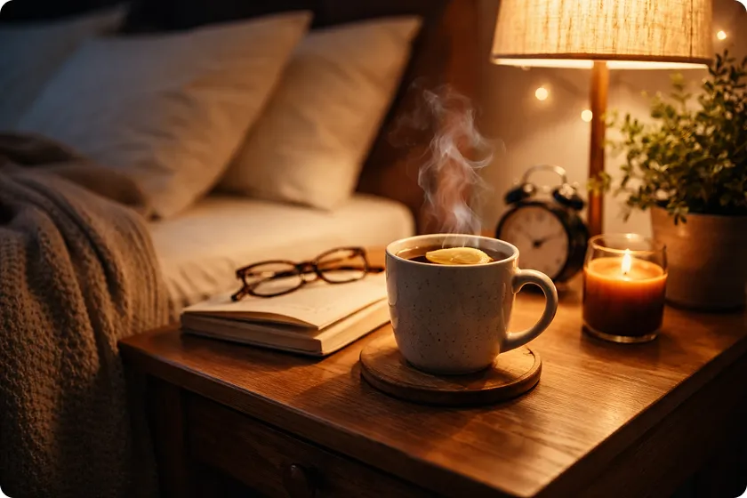 Various coffee drinks and healthy snacks, showing the versatility of black coffee's health benefits.