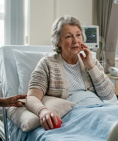 1 Care team discusses what causes a stroke in women bedside