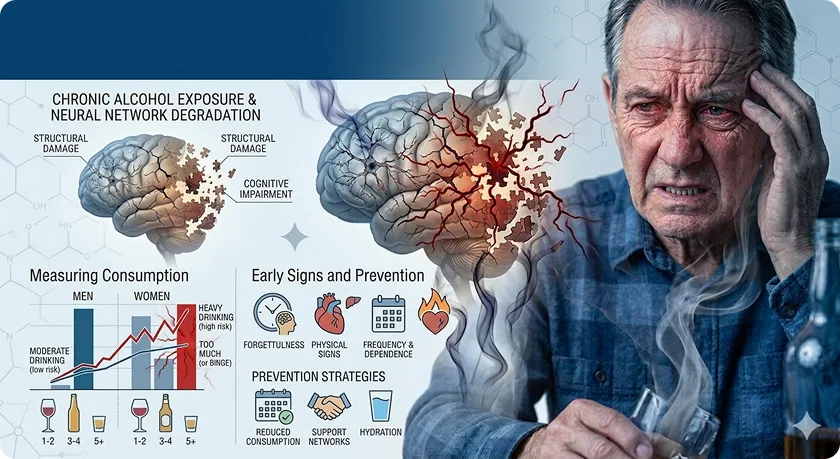 Alcohol health infographic explains what is considered excessive drinking