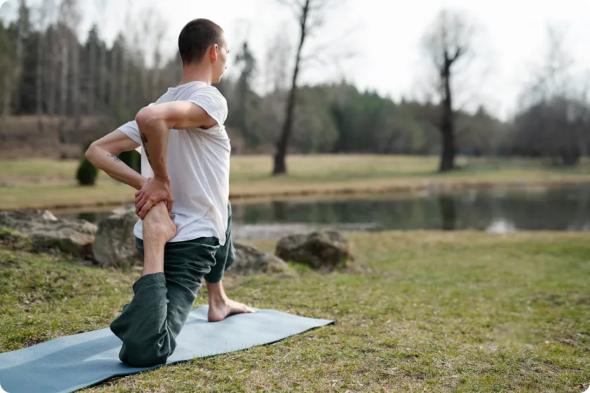 natural back pain relief back exercises for seniors stretching outdoors for flexibility