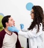 2 Clinician checks patient before allergy drops vs shots decision