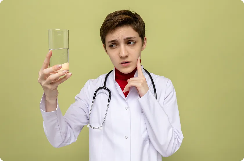 Doctor assessing symptoms of biphasic anaphylaxis after initial recovery