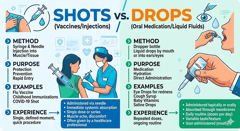Close-up of nasal and oral allergy drops for sublingual immunotherapy treatment