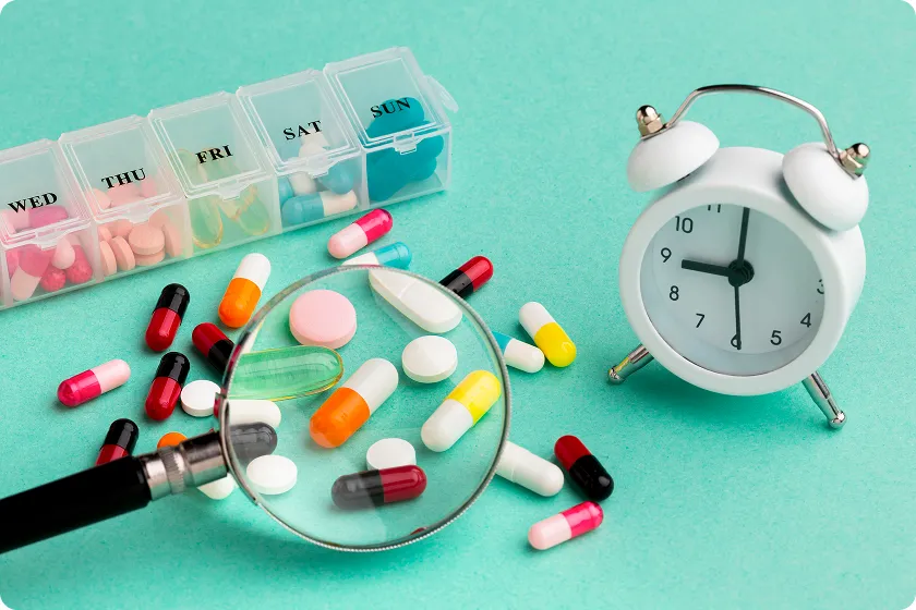 Medical team reviewing IL-5 antagonist medicine for asthma care