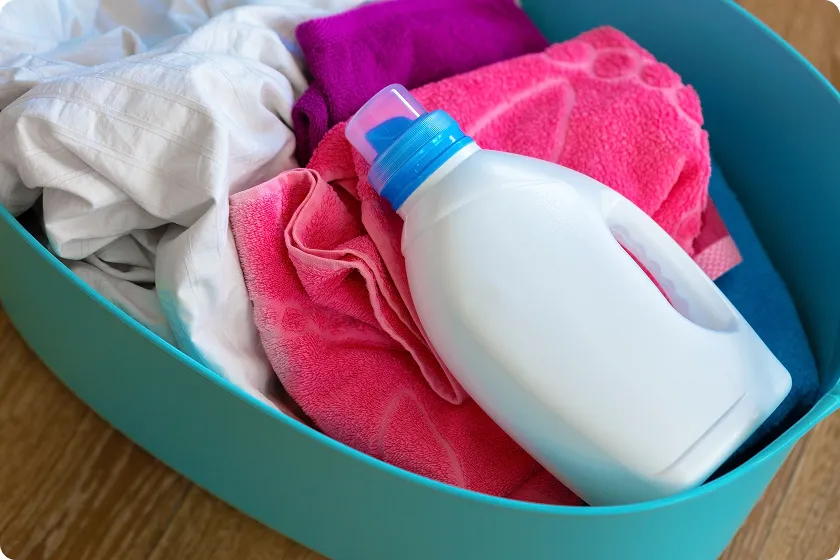 Couple compares products to prevent fabric softener skin irritation.